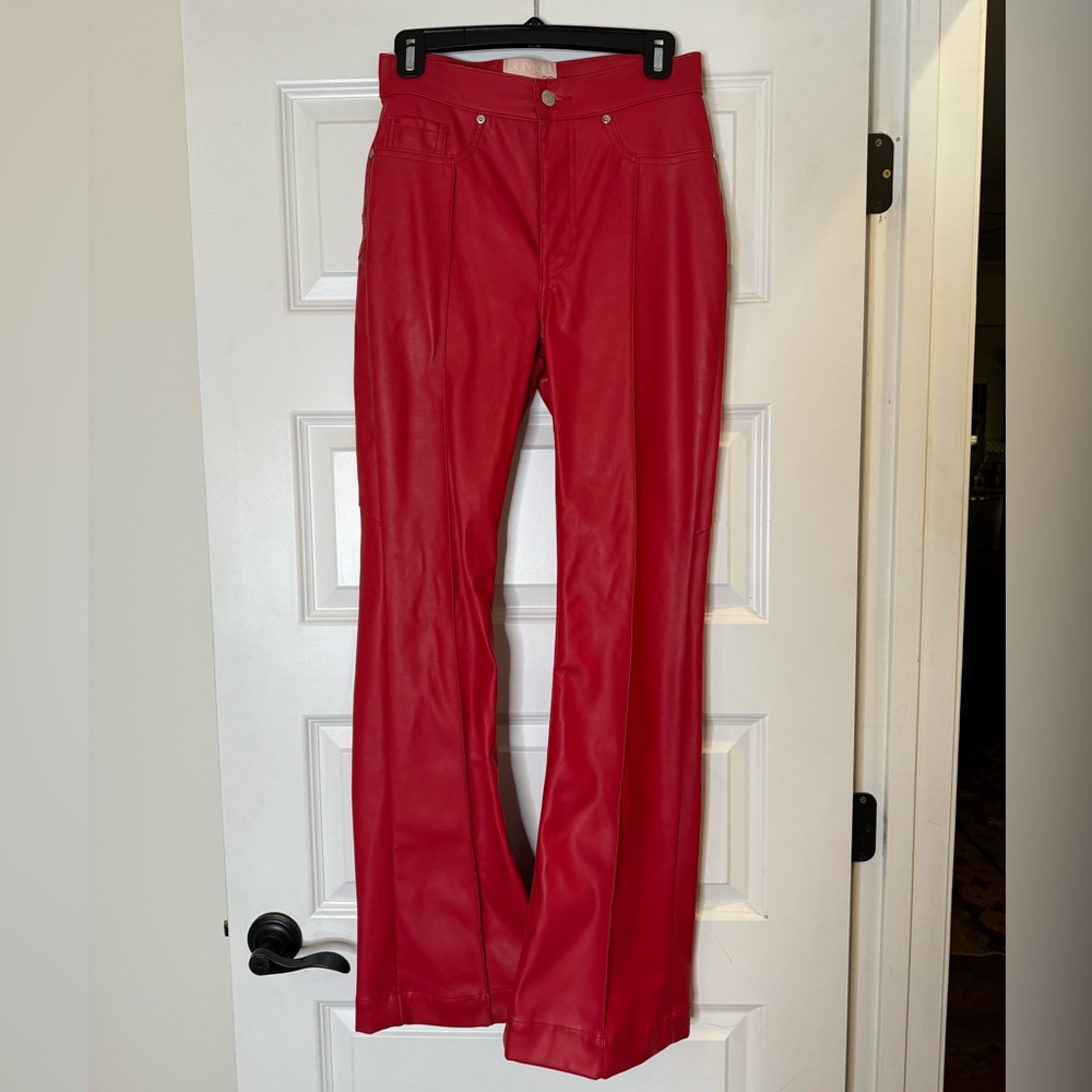 REVICE - Venus Flares / red leather pants